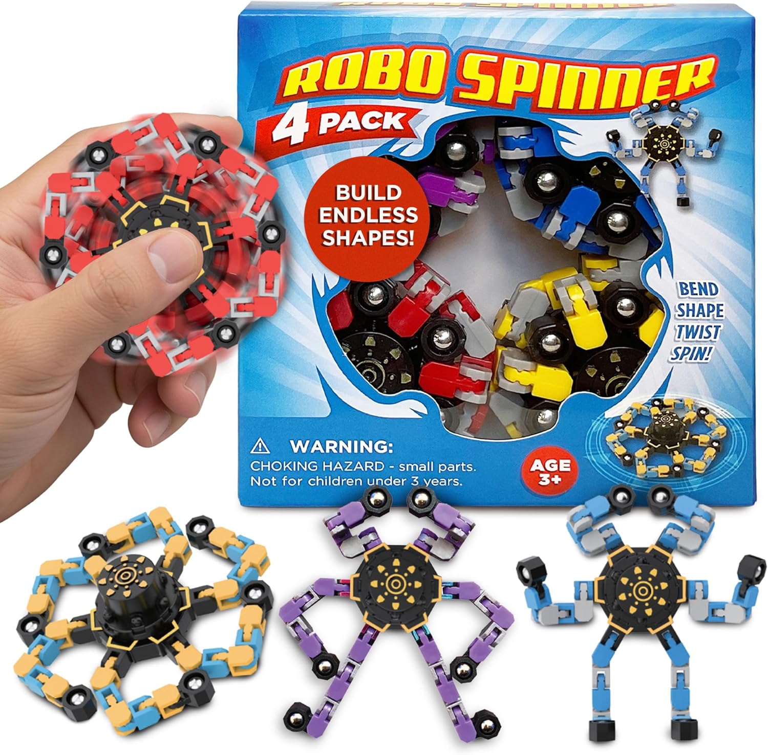 Stomp Rocket Robo Spinner Transformable Robot Fidget Toy photo 1