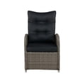 thumbnail image 4 of Ensemble de 4 Pièces en Osier Toutes Saisons Monaco w 2 Chaises Inclinables Grises et 2 Poufs, 4 of 12