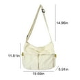 thumbnail image 3 of IMossad Canvas Crossbody Bag for Travel with Multiple Compartments, Adjustable Padded Shoulder Strap, Lightweight Messenger Purse, 3 of 7