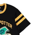 thumbnail image 2 of Harry Potter Women's T-shirt, Graphic Print Hogwarts Stripe Sleeve Athletic Varsity Shirt Black – L, 2 of 7