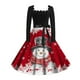 thumbnail image 3 of Vestido Informal Retro Con Cordones y Cuello Cuadrado de Manga Larga Con Estampado Navideño Para Mujer, Otoño E Invierno (6), 3 of 3