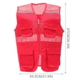 thumbnail image 5 of UPOUART High-Visibility Reflective Work Vest 1Pcs in Red for Night Biker Runner Warehouse Roadside Worker, 5 of 8