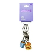 Claire's Girls' Pancakes and Coffee Best Friends Plastic Keychains, 2-Pack
