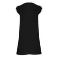 thumbnail image 5 of Ayolanni Black Womens Party Dresses Knee-Length Sundress Solid Sleeveless Dresses Tween Dresses L, 5 of 6