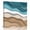 Turquoise Brown, variant on Canvas Print Wall Art Oil Paintings Teal Brown Stripe Ombre Art Picture Prints Artwork for Living Room Kitchen Bathroom Bedroom,Stretched and Framed Ready to Hang,Water Ripple Abstract Beach