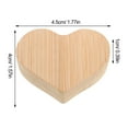 thumbnail image 3 of 6 Pcs Wood Chips Wooden Solid Heart-shaped Arts and Crafts for Kids Chirtmas Decor Projects Small Blocks Slices Child, 3 of 6