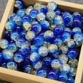 thumbnail image 6 of Duslogis Glass Beads for Jewelry Making, 100Pcs Crackle Round 10mm Crystal Beads for Bracelet Craft Necklace Earring MakingDIY Craft Projects, and Bracelet Necklace Design (Blue Transparent), 6 of 6