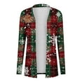 thumbnail image 3 of Abomasnow Christmas Cardigan Sweaters for Women Long Sleeve Xmas Tree Print Knitting Open Front Pullover Sweaters S-5XL, 3 of 4