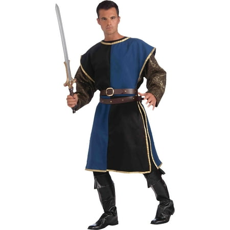 Medieval Single - Blue and Black Medieval Tabard Adult Halloween Costume