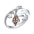 thumbnail image 2 of Koszal Femmes Strass Incrusté Lézard Gecko Pendentif Boucles d'Oreilles Bague Bijoux, 2 of 7