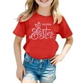 thumbnail image 1 of Tenue de Pâques Ado T-Shirts Filles Manches Courtes Imprimé de Pâques Décontracté Col Rond T-Shirts Basiques Jolis T-Shirts pour Garçons 12-13 Ans, 1 of 4