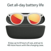 Oakley Meta HSTN, Warm Grey, Prizm™ Ruby Lenses | Smart AI Glasses, Camera, Audio, Video Recording
