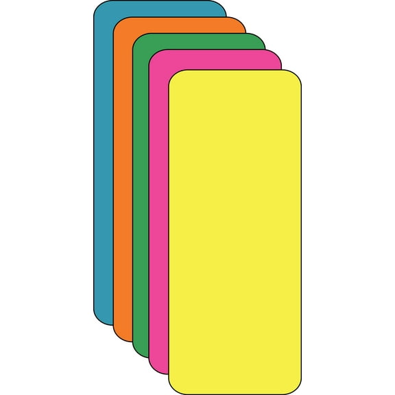 SHAPES ETC. Bookmarks- Assorted Color Blank Bookmarks
