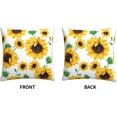 thumbnail image 3 of Yellow Sunflower Throw Pillow Case Square Sofa Cushion Cover Home Decorative Armchair Bedroom Livingroom Standard Pillowcase 18 X 18 Inch, 3 of 6
