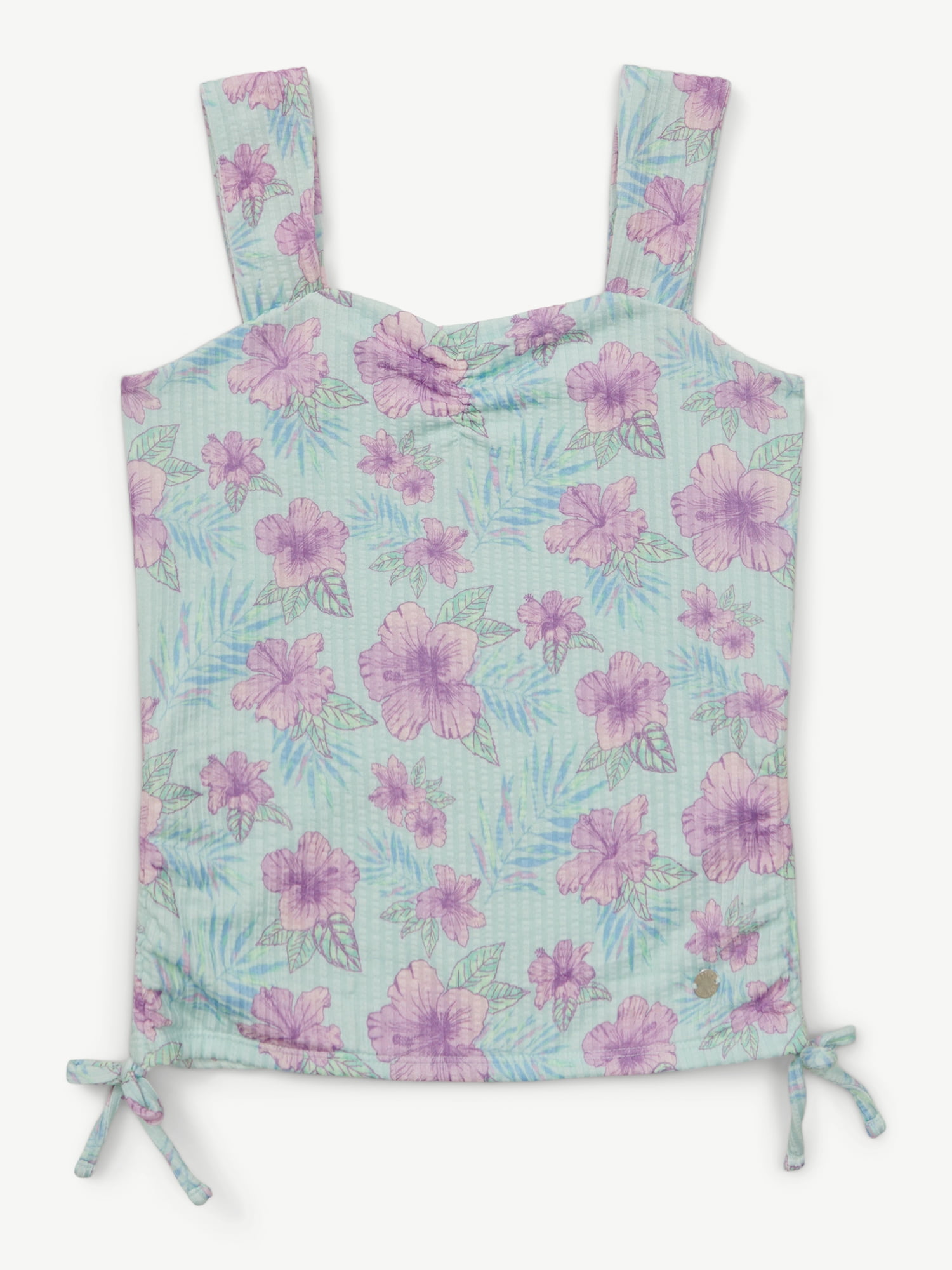 Justice Girls Cinched Floral Tank, Sizes XS - XLP