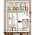 thumbnail image 6 of Farmhouse Fall Thanksgiving Kitchen Valances for Windows Orange White Green Pumpkin Leaf Valance Curtains&nbsp; for Kitchen /Living Room/Bedroom/ Bathroom Decor, 54"x18 " ,Rod Pocket 1 Panel,, 6 of 7