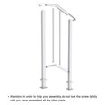 Handrails for Outdoor Steps, Wrought Iron Handrail Fits 1 Step