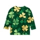 thumbnail image 4 of Blusas y camisas de manga larga y cuello redondo para niños, tallas medianas y grandes, informales, con estampado de San Patricio, mangas a ochos y cuello redondo, camisetas para niños., 4 of 5