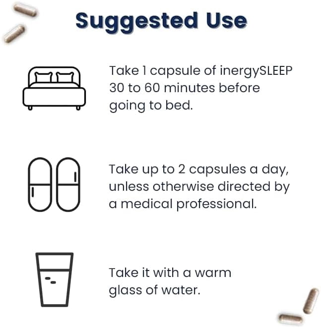 BB Company InergySLEEP Nighttime Supplement for Women – Botanical Sleep Support with Melatonin, Magnesium & GABA, 60 Ct