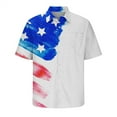 thumbnail image 2 of Camisa hawaiana con estampado 3D de la bandera estadounidense para hombres y mujeres, camisas casuales de playa para vacaciones de verano, camisetas de manga corta de calle de gran tamaño, 2 of 5
