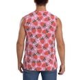 thumbnail image 4 of Haiem Men's Strawberry Print Tank Tops Summer Sleeveless Cut Off Workout T-Shirts Fitness Vest Athletic Undershirts-XX-Large, 4 of 8