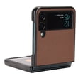 thumbnail image 4 of Case for Samsung Galaxy Z Flip 4 5G (2022), Classic PU Leather Back Cover Drop Protective Shell Slim Fit Shockproof Phone Case Cover for Samsung Galaxy Z Flip 4 - Brown, 4 of 7