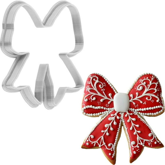 Christmas Bow Cookie Cutter 4 Inch Made in USA by WONDERTORY