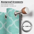 thumbnail image 6 of 1 Panel Outdoor Curtains for Patio Waterproof 54"x84", Turquoise Moroccan Weatherproof Privacy Outsides Curtains, Morocco Boho Ethnic Abstract Geometric Grommet Thermal Drapes for Cabana Porch, 6 of 8