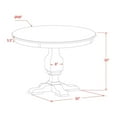 thumbnail image 2 of Modern 7Pc Dining Set - Round Pedestal Table & 6 Parsons Chairs - Light Tan Linen Fabric, 2 of 6