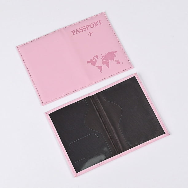 Protector de pasaporte de poliuretano que cambia de color vegano, porta billetes y tarjetero