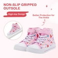 thumbnail image 4 of EUXTERPA Toddler High Top Canvas Sneakers Girls Pink Casual Walking Shoes Big Kid Size 1, 4 of 6