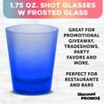 thumbnail image 3 of Shot Glasses with Frosted Glass 1.75 oz. Set of 12, Bulk Pack - Great for Weddings, Birthdays, Parties, Indoor & Outdoor Events - Blue, 3 of 5