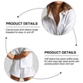 thumbnail image 3 of Summer Women's Casual Two Pieces Tracksuit Half Sleeve Button-Down Shirt High Waisted Shorts Set, 3 of 5