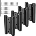 thumbnail image 4 of 2 Pairs of 4'' Matte Black Cafe Saloon Door Hinges Double Action Stainless Steel Spring Self-Closing, 4 of 5