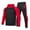 Red, variant on grey men's winter sport wear tracksuit clothes outfits set sweatshirt long sweatpants