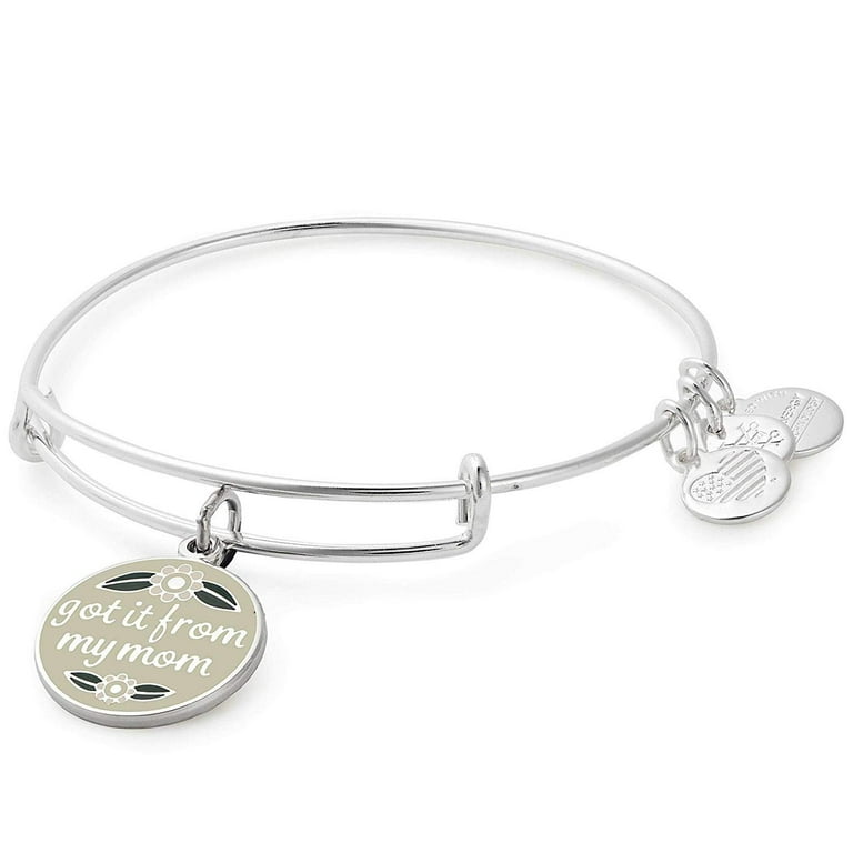 Alex and Ani Got It From My Mom Charm Bangle Bracelet Shiny