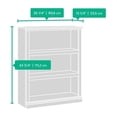 thumbnail image 5 of Pemberley Row Wood Black Bookcase Rectangular Adjustable Shelves 43.75" Unassembled, 5 of 5