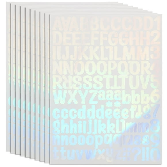 10 Sheets Vinyl Letters Stickers Decorative Vinyl Letters Numbers Decals Adhesive Letter Stickers
