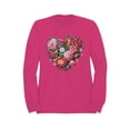 thumbnail image 2 of Floral Heart Wall Art Women's Sweatshirt, 2 of 3