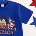 thumbnail image 4 of Quealent Kids 4th of July Shirt USA Flag Clothes Toddler Boys Girls Children Patriotic Tee Tops 1-7 Years (Blue, 12-18 Months), 4 of 5
