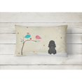 thumbnail image 2 of Carolines Treasures BB2543PW1216 Christmas Presents between Friends Poodle - Black Canvas Fabric Decorative Pillow, 12H, 2 of 3