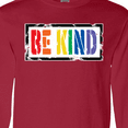 thumbnail image 4 of Inktastic Be Kind Stencil LGBT Rainbow Long Sleeve T-Shirt, 4 of 5