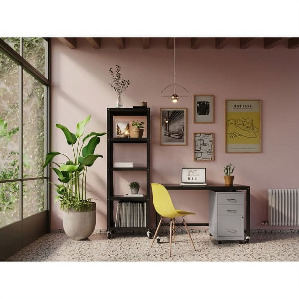 Lorell SOHO SOHOThe 3-Drawer Organizer Cabinet 14.3" x 18" x 26.7" - 3 x Box Drawer(s), Box Drawer(s), File Drawer(s) - Material: Metal - Finish: Silver