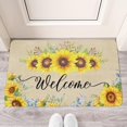 thumbnail image 2 of Sunflower Floral Decor Welcome Entrance Door Mat, Spring Summer Flower Home Decoration Non-Slip Indoor Outdoor Front Doormats Rug 17x30 Inch, 2 of 6