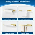 thumbnail image 3 of Paper Towel Holder - Self-Adhesive or Drilling, Wall Mounted Rack - Stainless Steel Kitchen Roll Holder Under Cabinet, 3 of 8