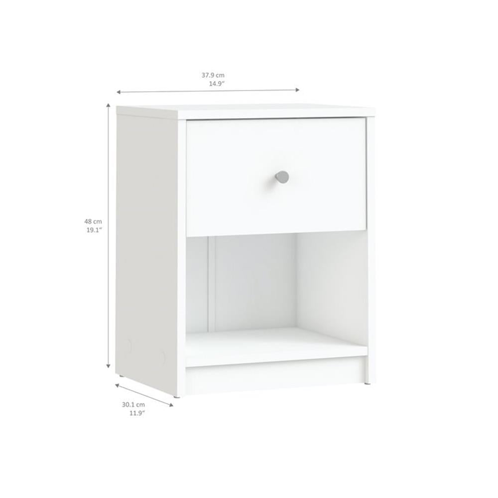 Home Square 4 Piece Bedroom Set With Dresser, Chest and 2 Nightstands in White
