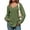 Army Green, variant on Women Deep V Neck Long Sleeve Oversized Casual Loose Fit Tunic Tops