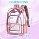 thumbnail image 5 of Mochila AGSDON - Mochila transparente para mujer, color rosa, 5 of 8
