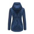 thumbnail image 3 of MAWCLOS Women Coat Long Sleeve Jacket Thicken Plush Outwear Ladies With Pockets Parka Coats Winter Warm Overcoats Navy Blue M, 3 of 5