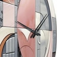 thumbnail image 5 of Designart "Transcendent Angles in Pink III" Abstract Shapes Oversized Wall Clock, 5 of 5